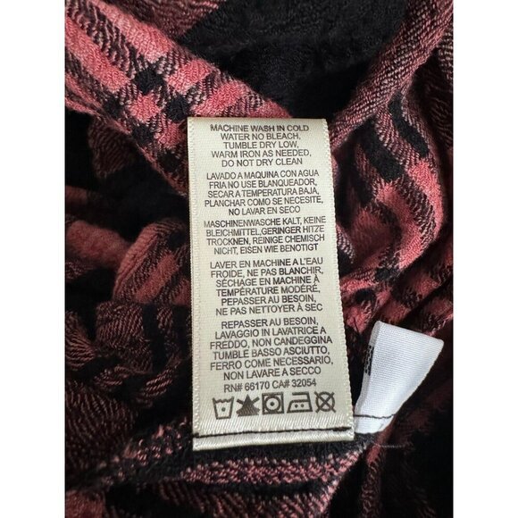 Cloth & Stone By Anthropologie Black Pink Daia Plaid Mini Dress Womens Size S - Picture 7 of 8